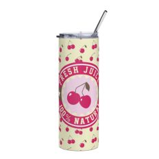 TUMBLER WRAPS SKINNY 20OZ - Cherry Juice Yellow