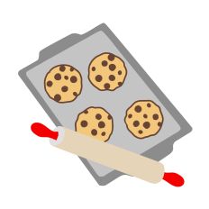 Chocolate Chip Cookie on a Tray