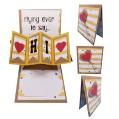 Pop and Twist - Flying by to say HI Card