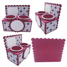 3D - 2 K - Cups Scalloped Box