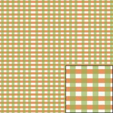 Digital Pattern Paper - Orange and Green Plaid