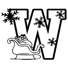 Christmas W Letter