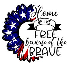 Home of the Brave Flower Flag