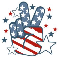 Stars Peace and Flag