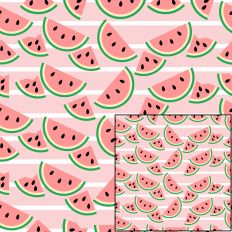 Digital Patter Paper - Pink Line Watermelon Slices