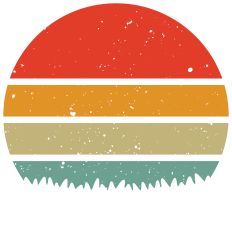 5 Strip Distressed Sunset on Grass