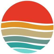 Sunset Wave Circle