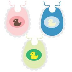 3 Tiny Baby Bibs