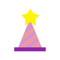 Birthday Swirl & Star Hat