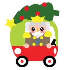 Little Red Christmas Car - Nutcracker