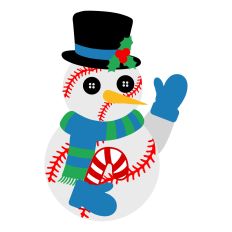 Baseball Snowman
