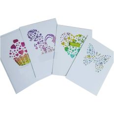 Card - Four A2 Panel Heart Cards