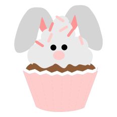  Easter Bunny Cupcake