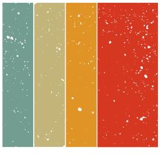 4 Panel Sunset Wave Line Distressed 2