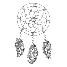 Dream Catcher Line Art