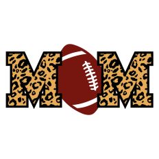 Football Mom Leopard Print SVG Quote