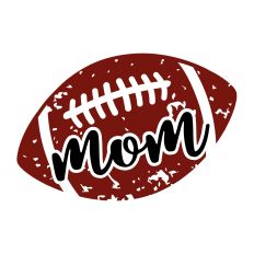Mom Distressed Football SVG Cut File