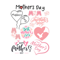 Mother’s Day Sticker Sheet – Heartfelt MOM and Love-Themed Designs
