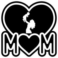 Mom & Baby Silhouette – Mother’s Day SVG & Cut File