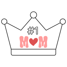 #1 Mom Crown – Cute Mother’s Day Design
