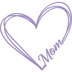 Mom Heart SVG | Hand-Drawn Love Heart Cut File for Silhouette | Mother’s Day Gift Design
