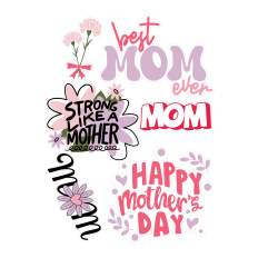 Mother’s Day Sticker Bundle – Printable & Cut File for DIY Crafts