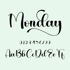 Monday Handwritten Font