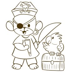 Coloring Page - Monkey Pirate