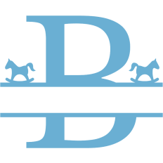 monogram B horse