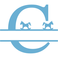 monogram C horse