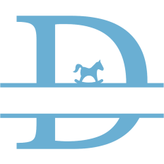 monogram D horse