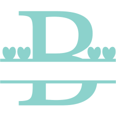 monogram letter B heart
