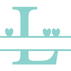 monogram letter L heart