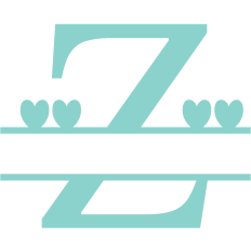 monogram letter Z heart