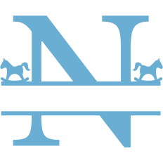 monogram N horse