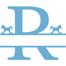 monogram R horse