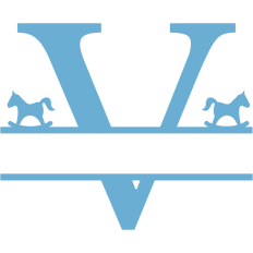 monogram V horse