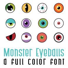 Monster Eyeballs Full Color Font