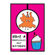 Monster Birthday Gatefold Card
