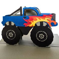 Monster Truck Pop Up Card