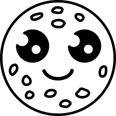 Cute Smiling Moon