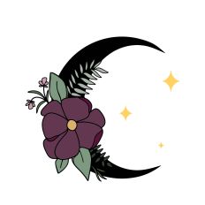 Moon and Flowers