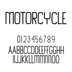 Motorcycle Font