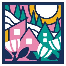 Mountain view - 5 layers