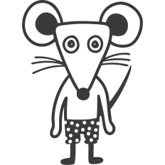 Mouse with Polka Dot Underwear