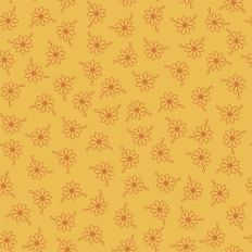 Outlined Daisies on Yellow