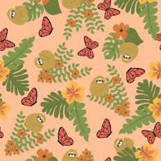 Sloths and Butterflies on Coral