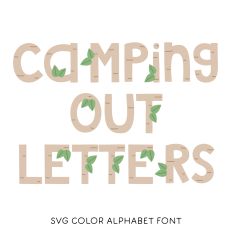 MTF Camping Out Letters SVG Color Font