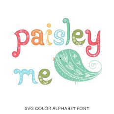 MTF Paisley Me SVG Color Font + Outline + Black