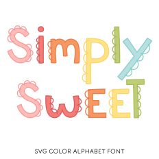 MTF Simply Sweet SVG Color Font + Outline + Black
